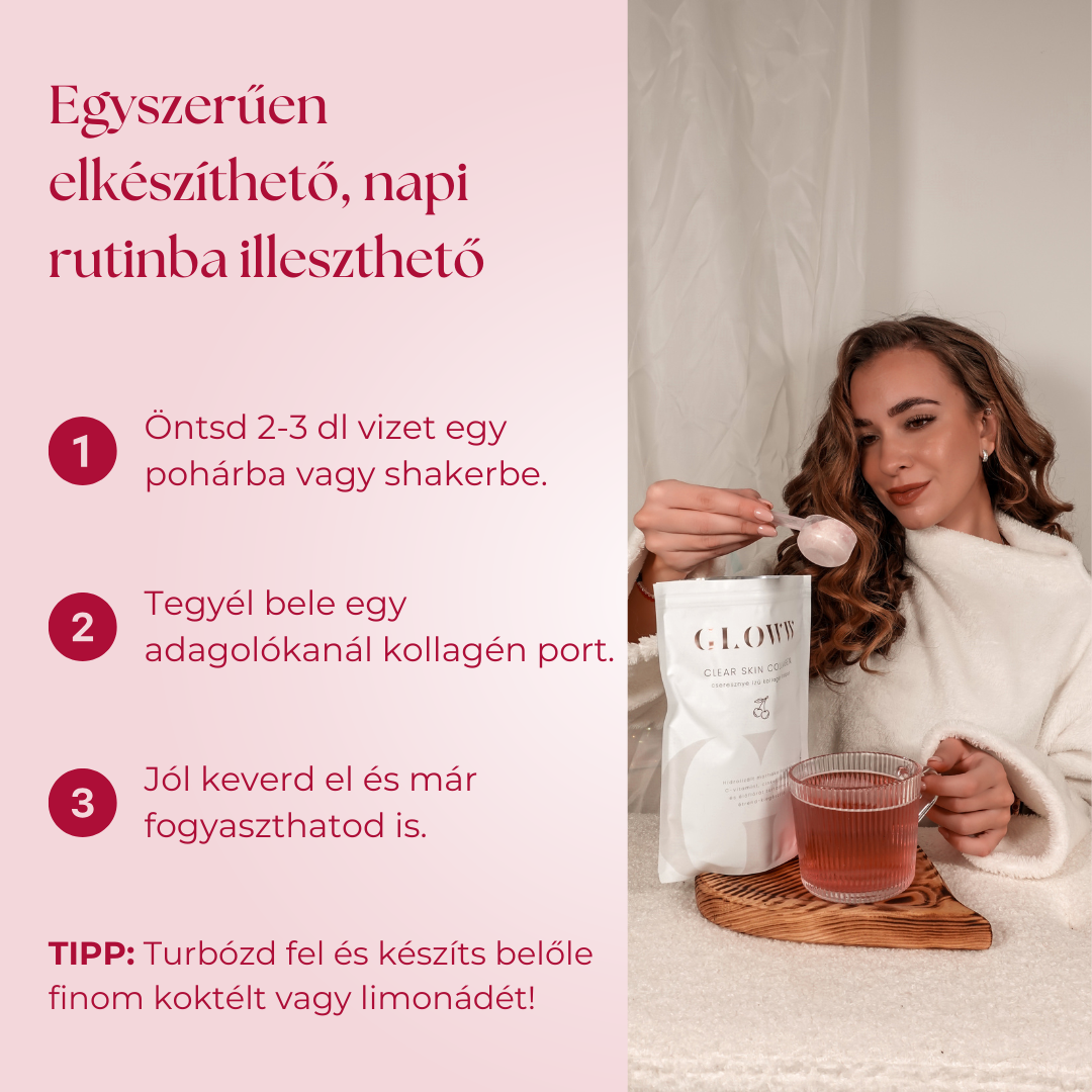 GLOWW Clear Skin Collagen italpor élőflórával