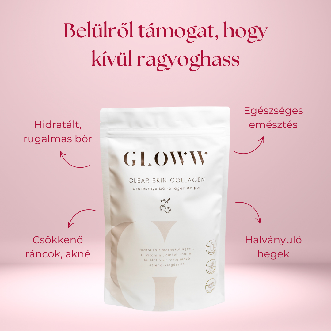 GLOWW Clear Skin Collagen italpor élőflórával